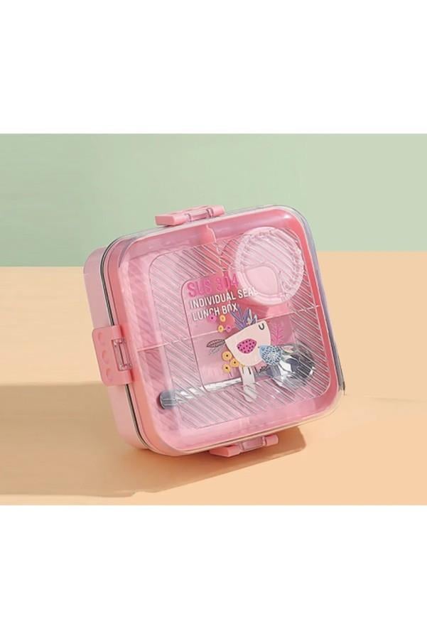 Çelik Beslenme Kabı 1190ml Pembe P-1789