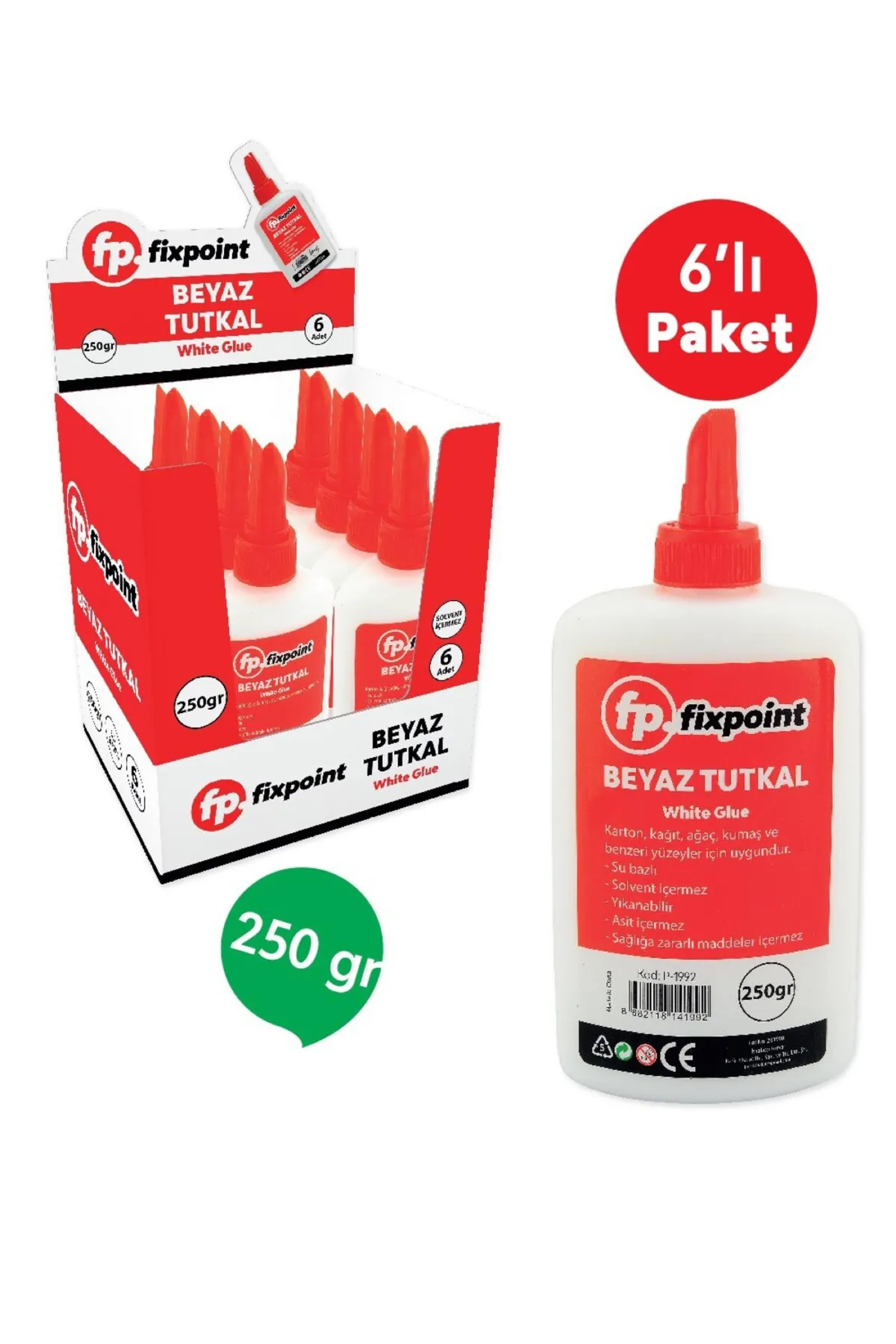 Çok Amaçlı Beyaz Tutkal Maxi 250gr FixPoint P-1992 6 lı Paket