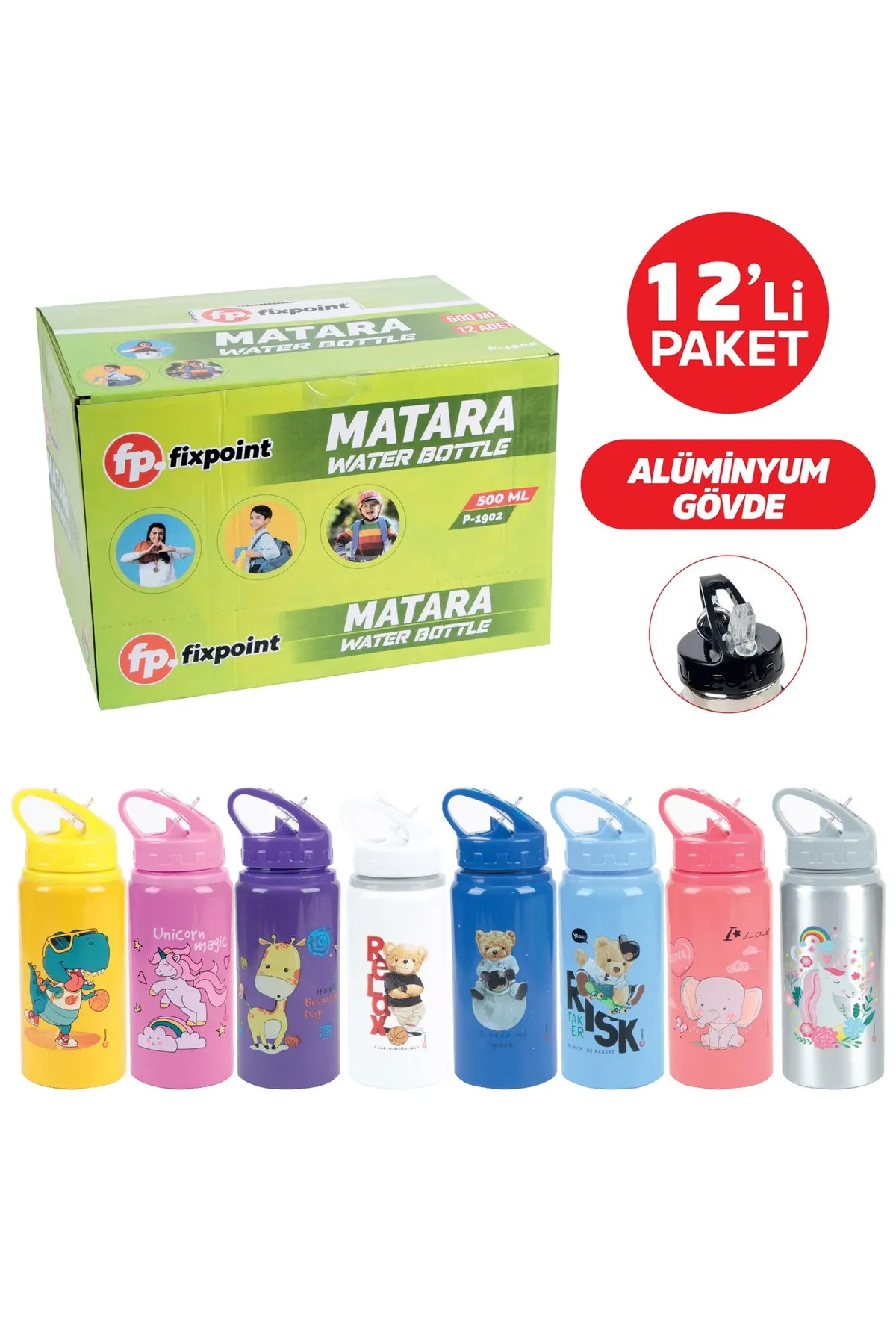 FixPoint Alüminyum Matara Baskılı 500ml P-1902