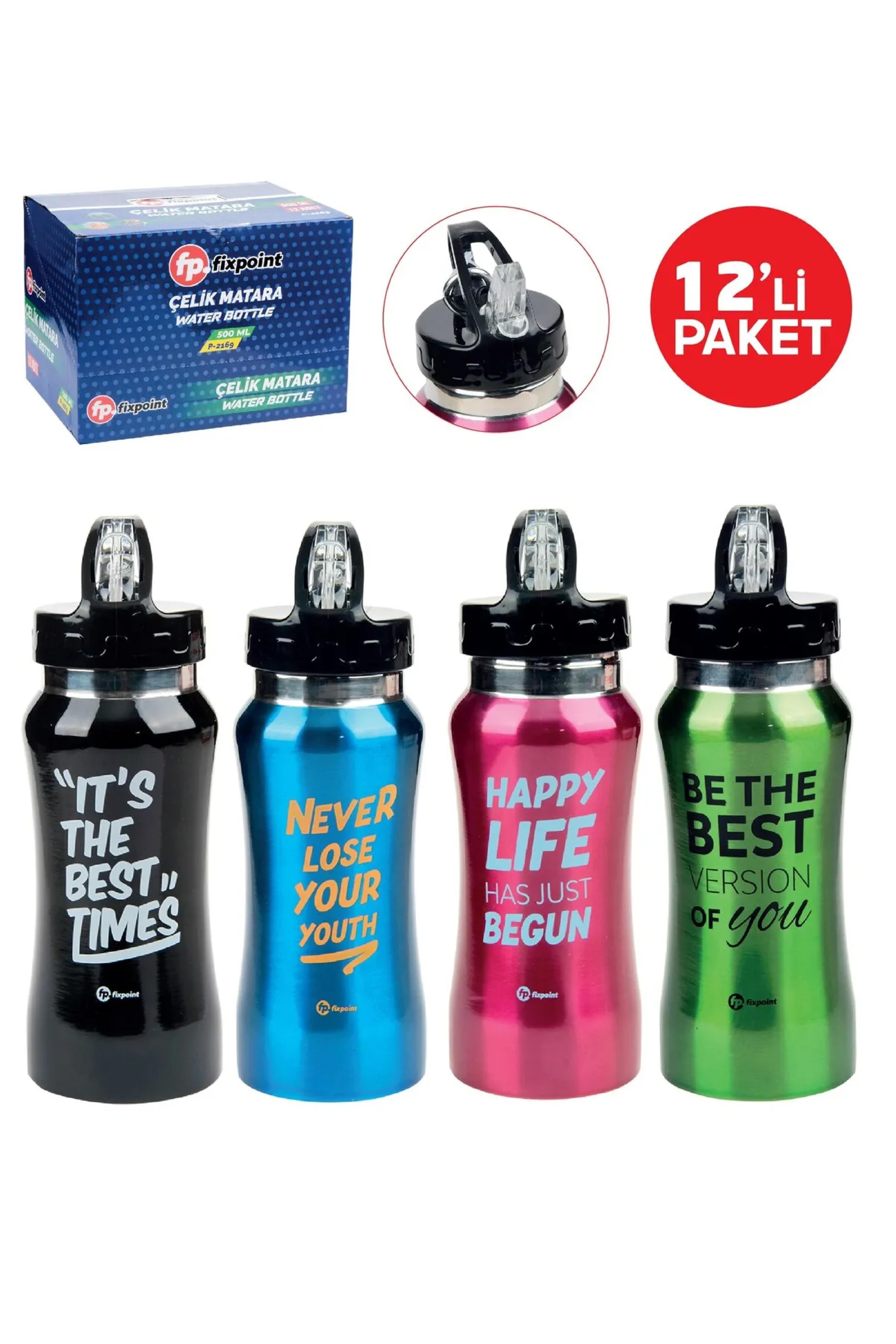 FixPoint Çelik Matara P-2169 12li Paket