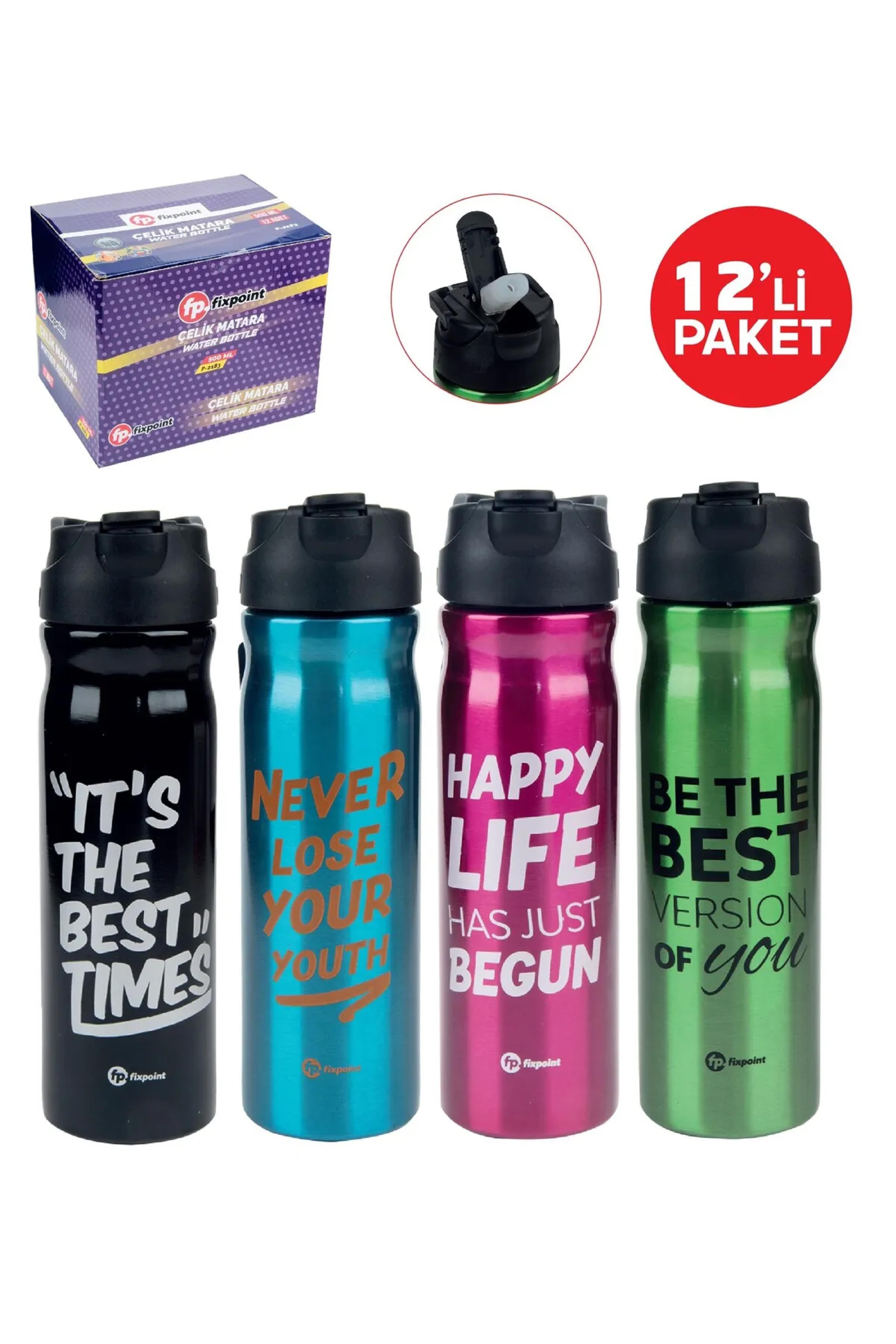 FixPoint Çelik Matara P-2183 12li Paket