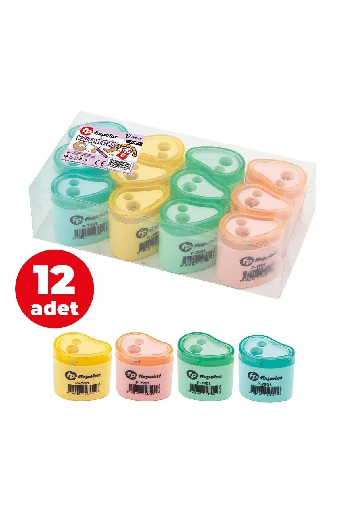 Kalemtraş 2li Damla, 12li Paket astel FixPoint  P-7901