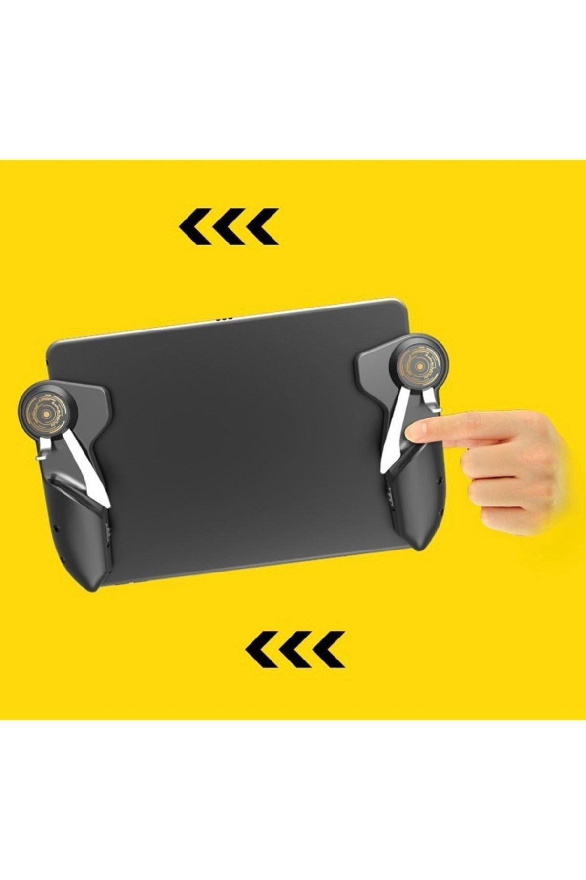 Tablet Uyumlu 6 Parmak Tetik Pubg Mobile Joystick Siyah Tetik