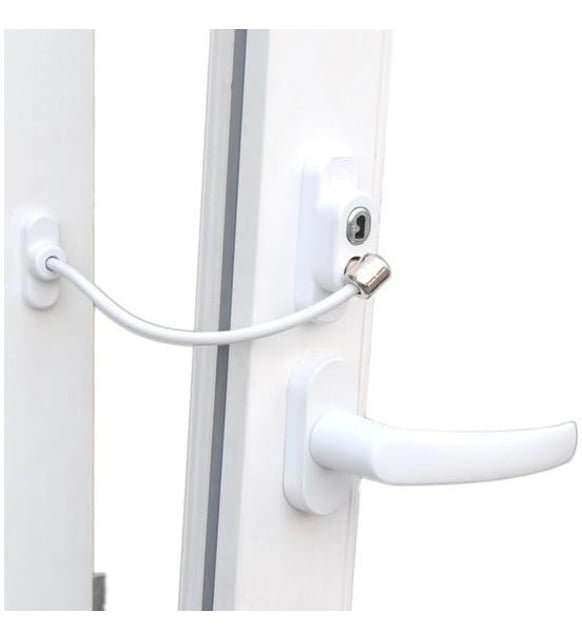 Çelik Halatlı Pvc Pencere Emniyet Çocuk Güvenlik Kilidi