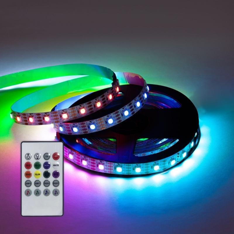 Led Şerit 5 Metre Uzaktan Kumandalı 20 Foksiyonlu A Kalite