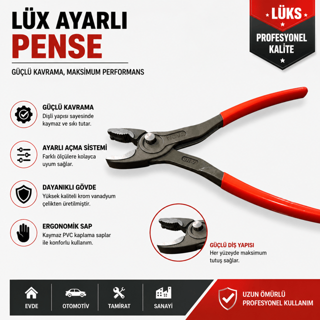 Lüx Ayarlı Pense - Profesyonel Düğmeli Pense