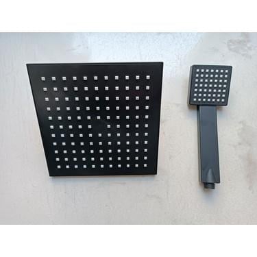 Tepe Duş Robot Duş Başlığı ve El Duşu Siyah Kare 20X20