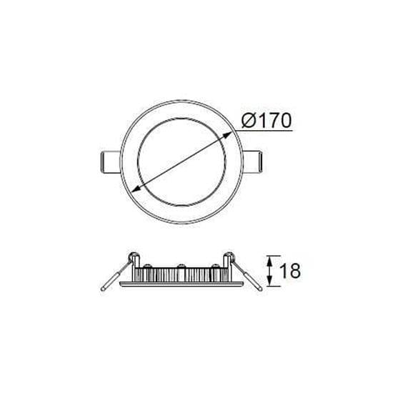 Jupiter 12W Sıva Altı Yuvarlak Led Panel LD472 B
