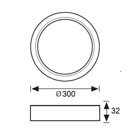 Jupiter 24W Sıva Üstü Led Panel LC444 B