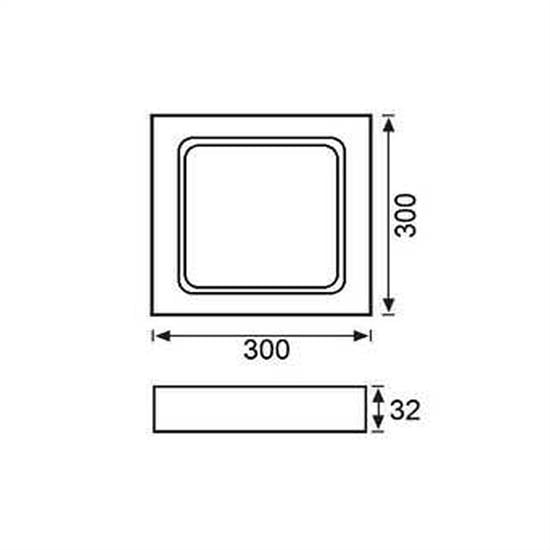 Jupiter 24W Sıva Üstü Led Panel LC446 S