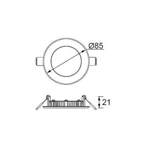 Jupiter 3W Sıva Altı Yuvarlak Led Panel LD470 B