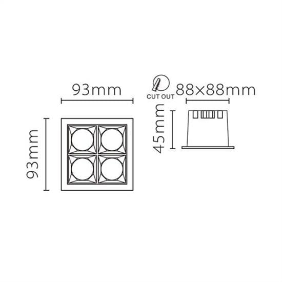 Jupiter 4'lü LED Spot LS495 S