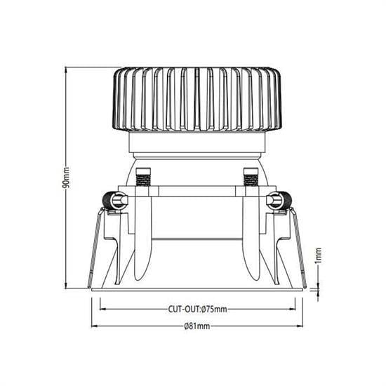 Jupiter Sıva Altı Hareketli LED Spot LS554 C