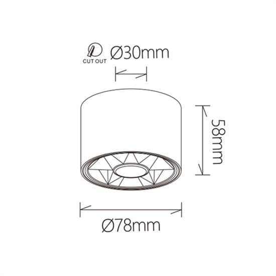 Jupiter Sıva Üstü LED Tavan Armatürü LC500 S&SK