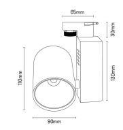 Moda Aydınlatma 20W-30W Monofaze Soketli Ray Spot Armatür MD-R 1002-01-02