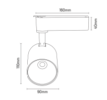 Moda Aydınlatma 20W-30W Monofaze Soketli Ray Spot Armatür MD-R 1003-01-02