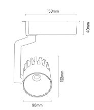 Moda Aydınlatma 20W-30W Monofaze Soketli Ray Spot Armatür MD-R 1001-01-02