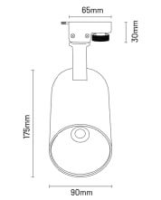 Moda Aydınlatma 20W-30W Monofaze Soketli Ray Spot Armatür MD-R 1004-01-02
