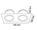 Moda Aydınlatma 2*30W-2*40W Sıva Altı Led Spot Armatür MD-D 2002-01-02