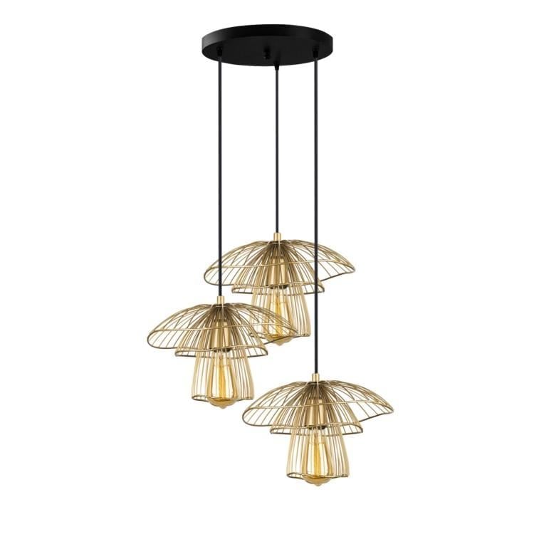 Moda Aydınlatma 3'lü Dekoratif Sarkıt Armatür Gold MD-S 4426-07