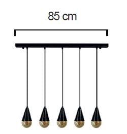Moda Aydınlatma E-27 Duylu 5'li Dekoratif Sarkıt Armatür MD-S 4018-02-08