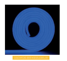 Molled 12 Volt MAVİ 6*12mm 10W/Mt Neon Led MOL2515