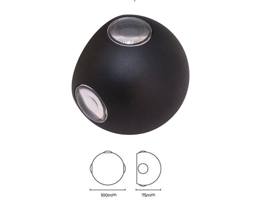 Molled 12W Ledli 4 Yönlü Dekoratif Duvar Aplik MOL8020