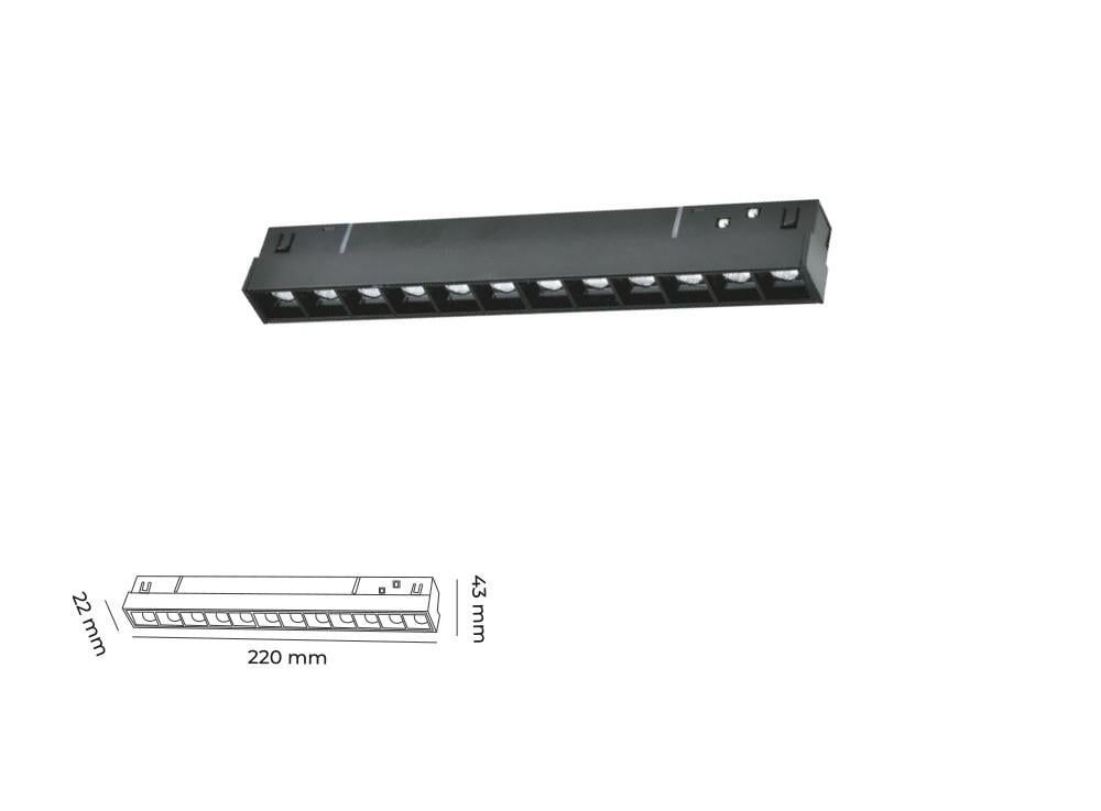 Molled 12W Mercek Lensli Magnet Aydınlatma MOL6029