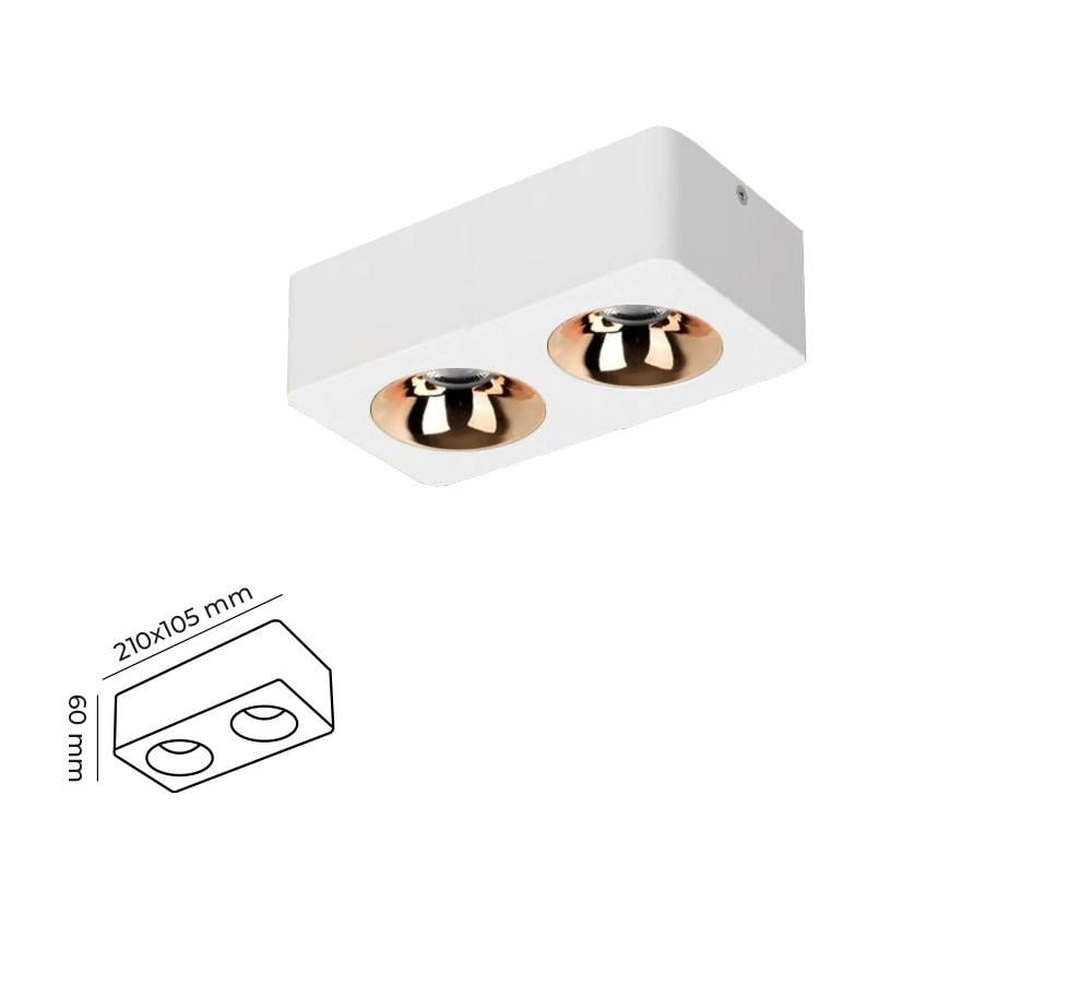 Molled 2*8W&2*12W Sıva Üstü İkili Led Spot Armatür MOL2423 BG