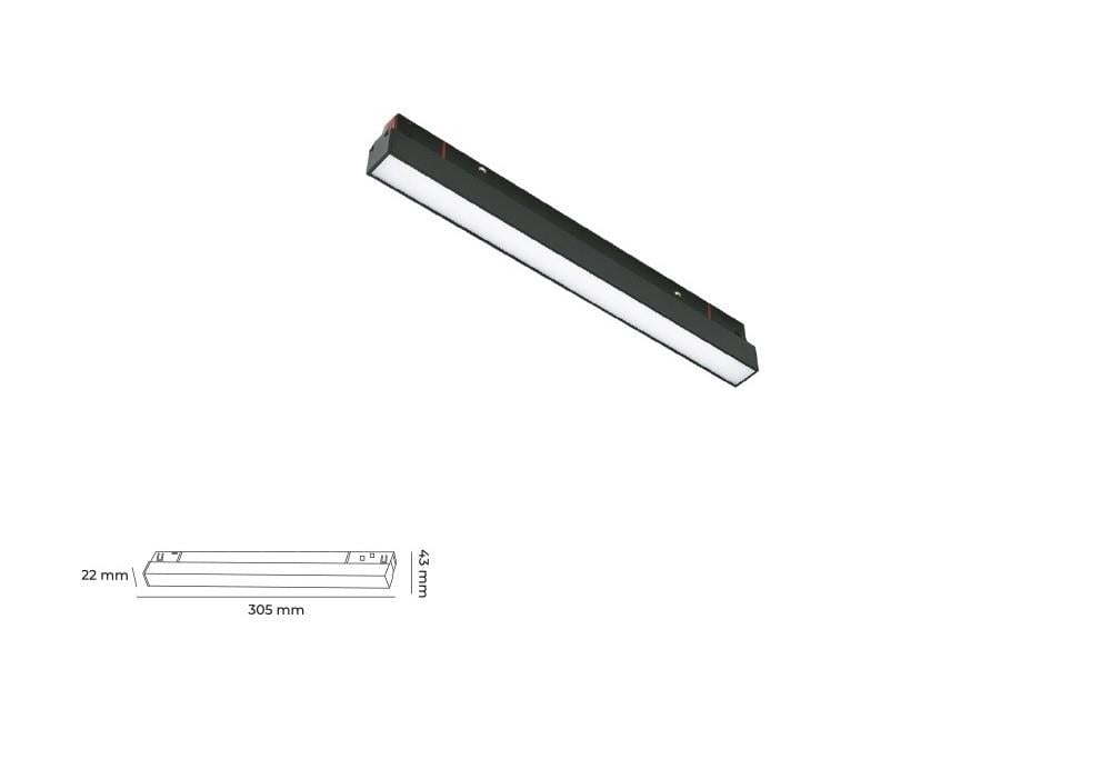 Molled 30 CM Lineer Magnet Aydınlatma MOL6025