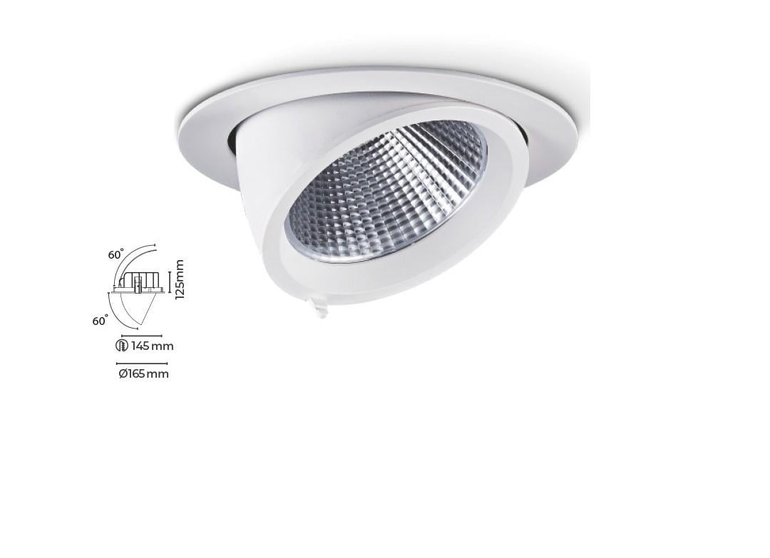 Molled 30W&40W Sıva Altı Salyangoz Led Spot Armatür MOL2072