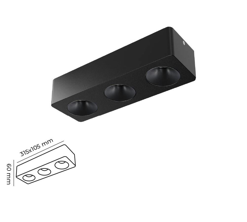Molled 3*8W&3*12W Sıva Üstü İkili Led Spot Armatür MOL2425 S