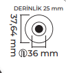 Molled 3W Ledli Sıva Altı Mini Spot MOL7004 