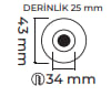 Molled 3W Ledli Sıva Altı Mini Spot MOL7040