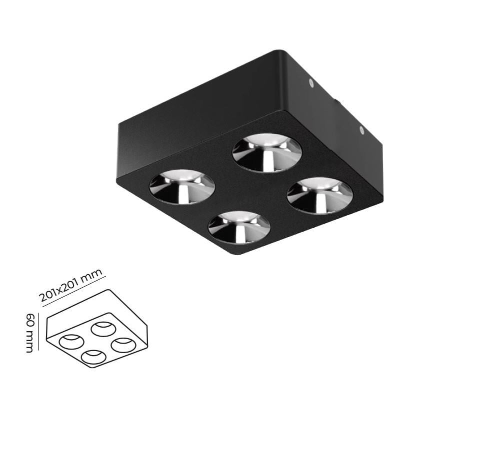 Molled 4*8W&4*12W Sıva Üstü Üçlü Led Spot Armatür MOL2427 SP