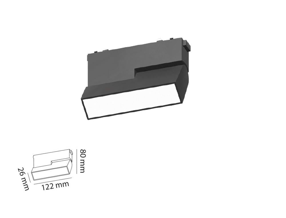 Molled 6W Hareketli Opal Difüzörlü Slim Magnet Aydınlatma MOL6059