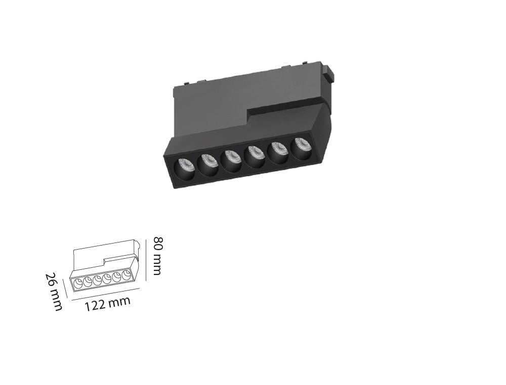 Molled 6W Mercekli Hareketli Slim Magnet Aydınlatma MOL6061