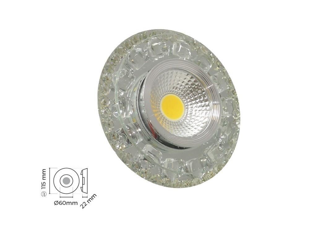 Molled Gu-10 Duylu Kenar Ledli Sıva Altı Kristal Mini Spot Armatür MOL571