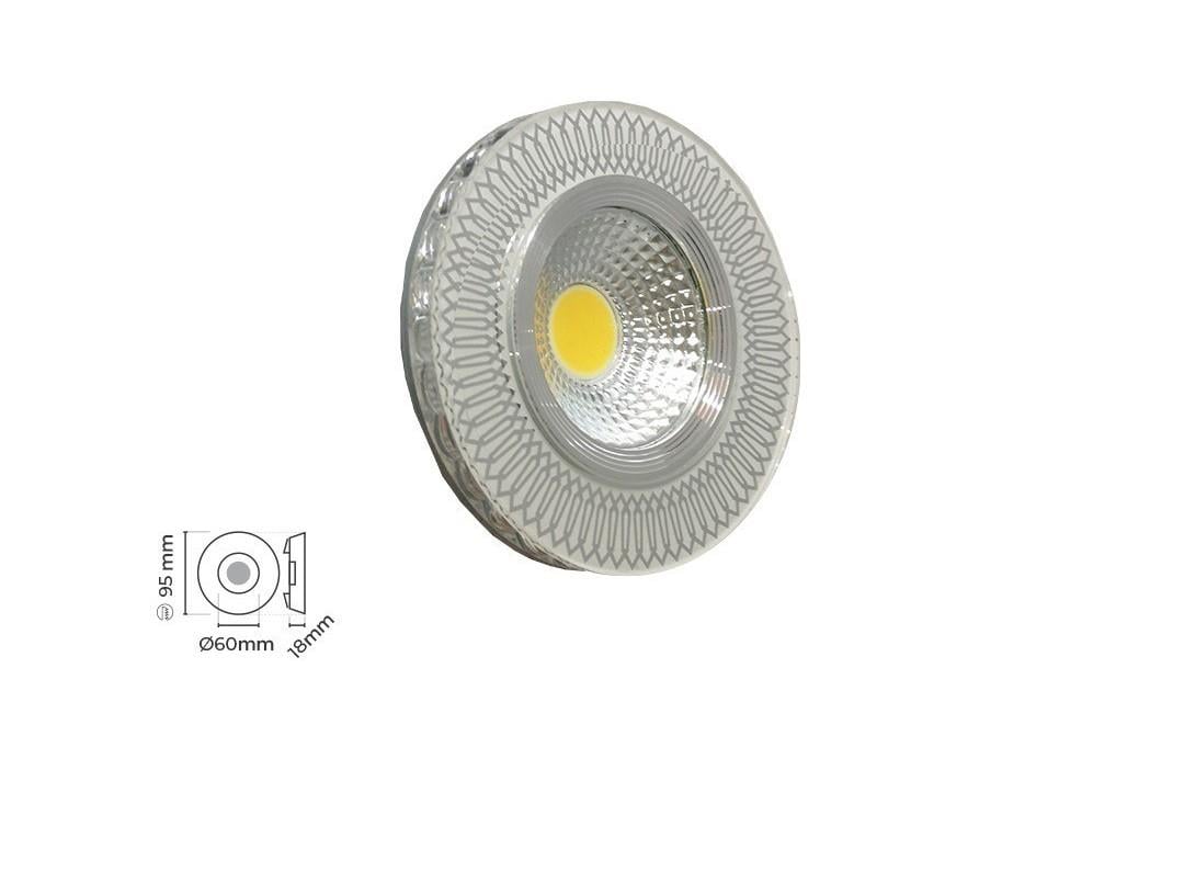 Molled Gu-10 Duylu Kenar Ledli Sıva Altı Kristal Mini Spot Armatür MOL577