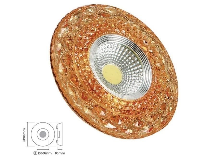 Molled Gu-10 Duylu Kenar Ledli Sıva Altı Kristal Mini Spot Armatür MOL545