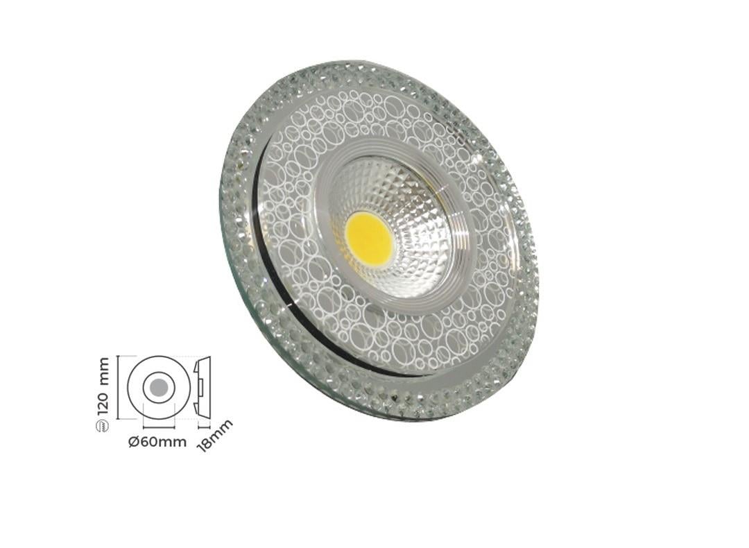Molled Gu-10 Duylu Kenar Ledli Sıva Altı Kristal Mini Spot Armatür MOL575