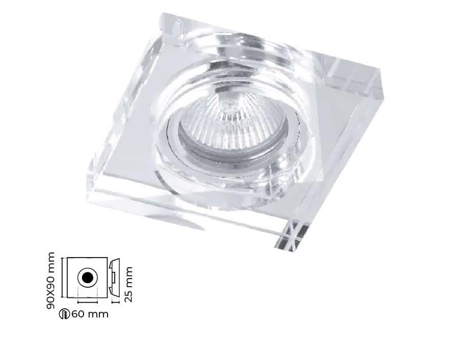Molled Gu-10 Duylu Sıva Altı Cam Mini Spot Armatür MOL558