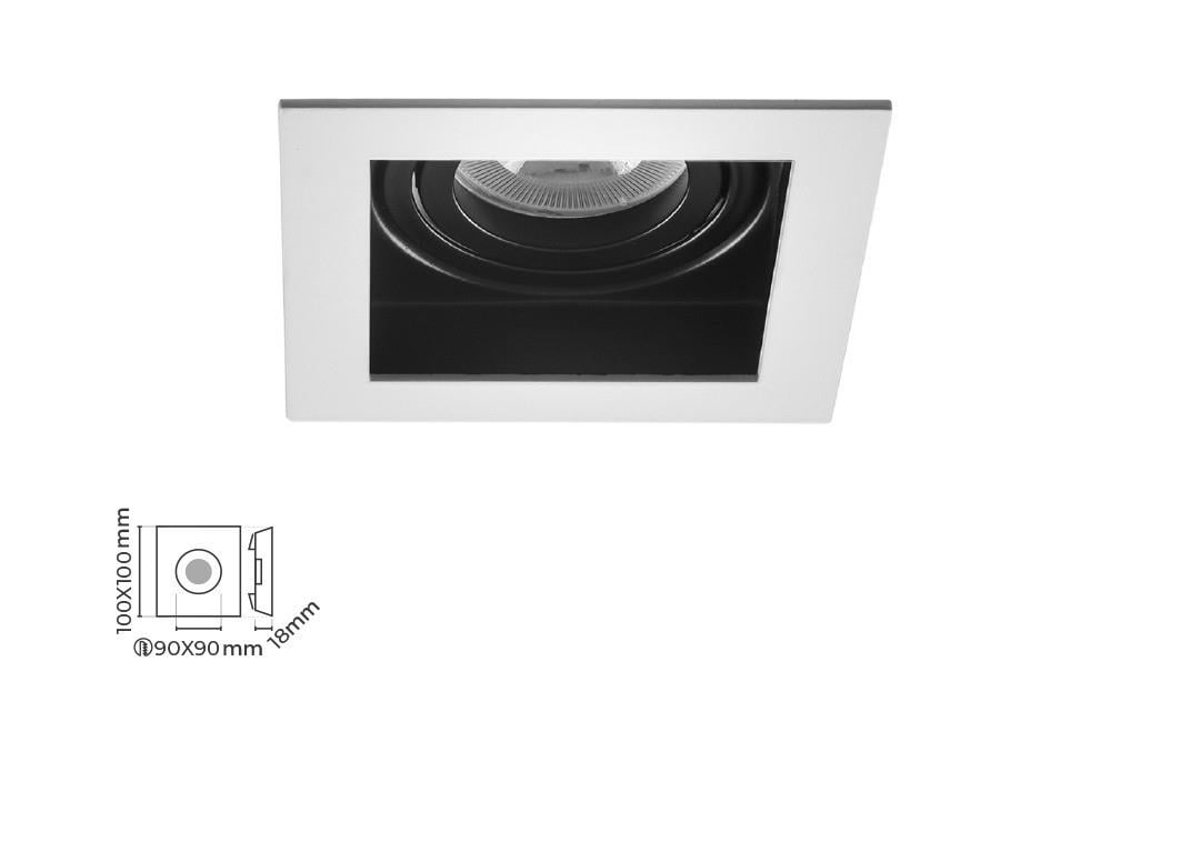 Molled Gu-10 Duylu Sıva Altı Kare Mini Spot Armatür MOL1681 BS