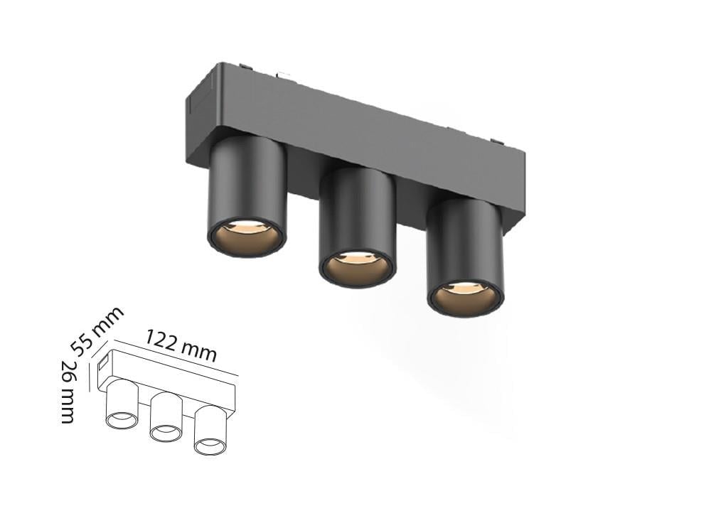 Molled Üçlü Silindir Slim Magnet Aydınlatma MOL6067