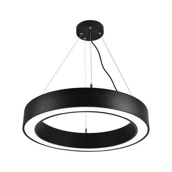 Nevo 80 cm Ledli Yuvarlak Simit Linear Sarkıt Siyah NS115-2