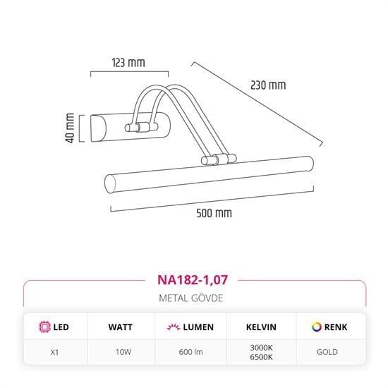Nevo Dekoratif 50 Cm Gold Tablo Aplik NA182-1