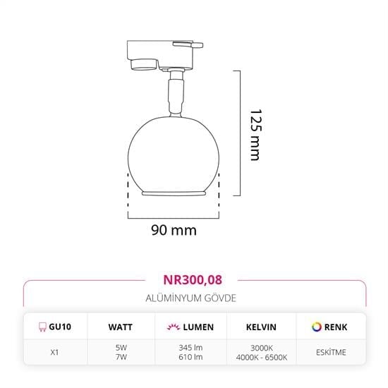 Nevo Dekoratif Ray Spot Eskitme NR300
