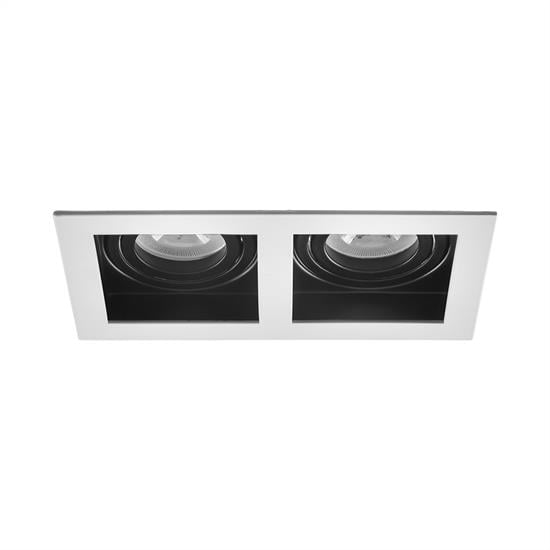 Nevo Sıva Altı İkili Led Spot Siyah Beyaz Siyah ND605