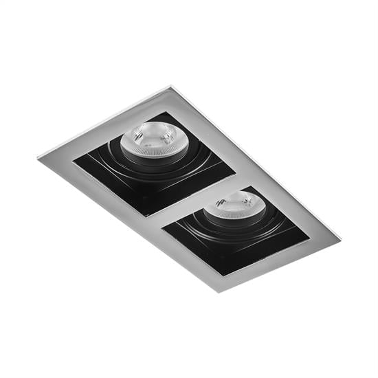Nevo Sıva Altı İkili Led Spot Siyah Krom Siyah ND605