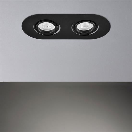 Nevo Sıva Altı İkili Led Spot Siyah ND310-2